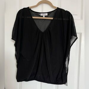 JLO Black Butterfly Sleeve Blouse (XS) NEW